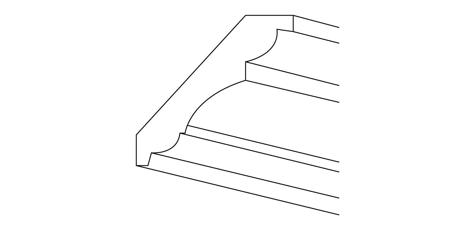 Vanilla Breeze Decorative Angle Crown Molding KOB Kitchen Online Store