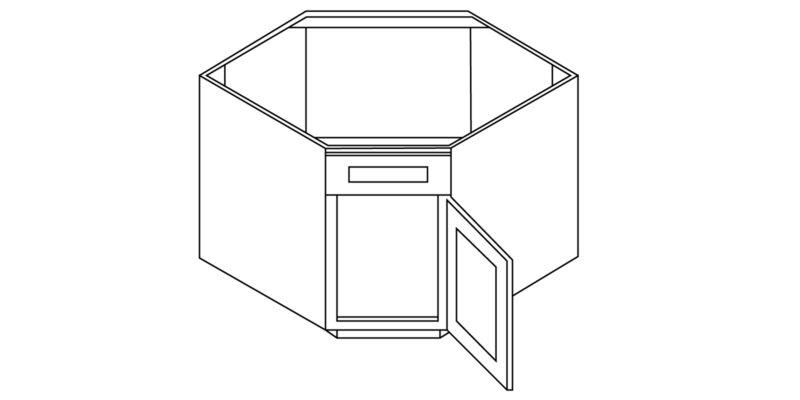 KOB Sink Base Angle Cabinet