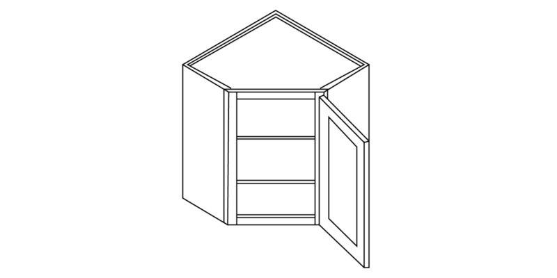 KOB Wall Diagonal Corner Cabinet